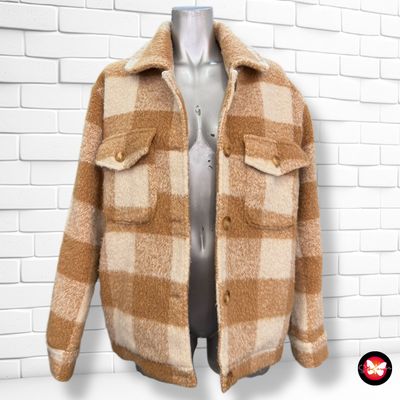 **HOY** Abrigo de paño corto tipo leñador GRACE &amp; MILA Talla S (grande)