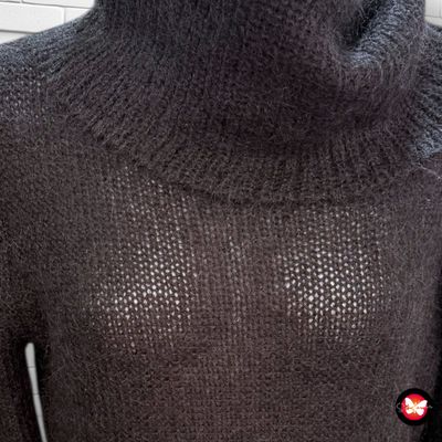 Jersey de manga larga y cuello alto vuelto Talla S/M