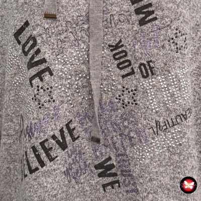 Jersey de manga larga con brillitos C&A Talla M (grande)