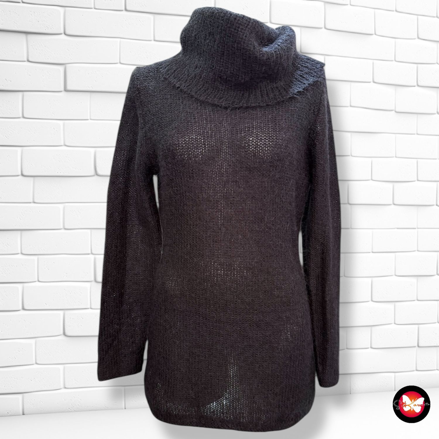 Jersey de manga larga y cuello alto vuelto Talla S/M