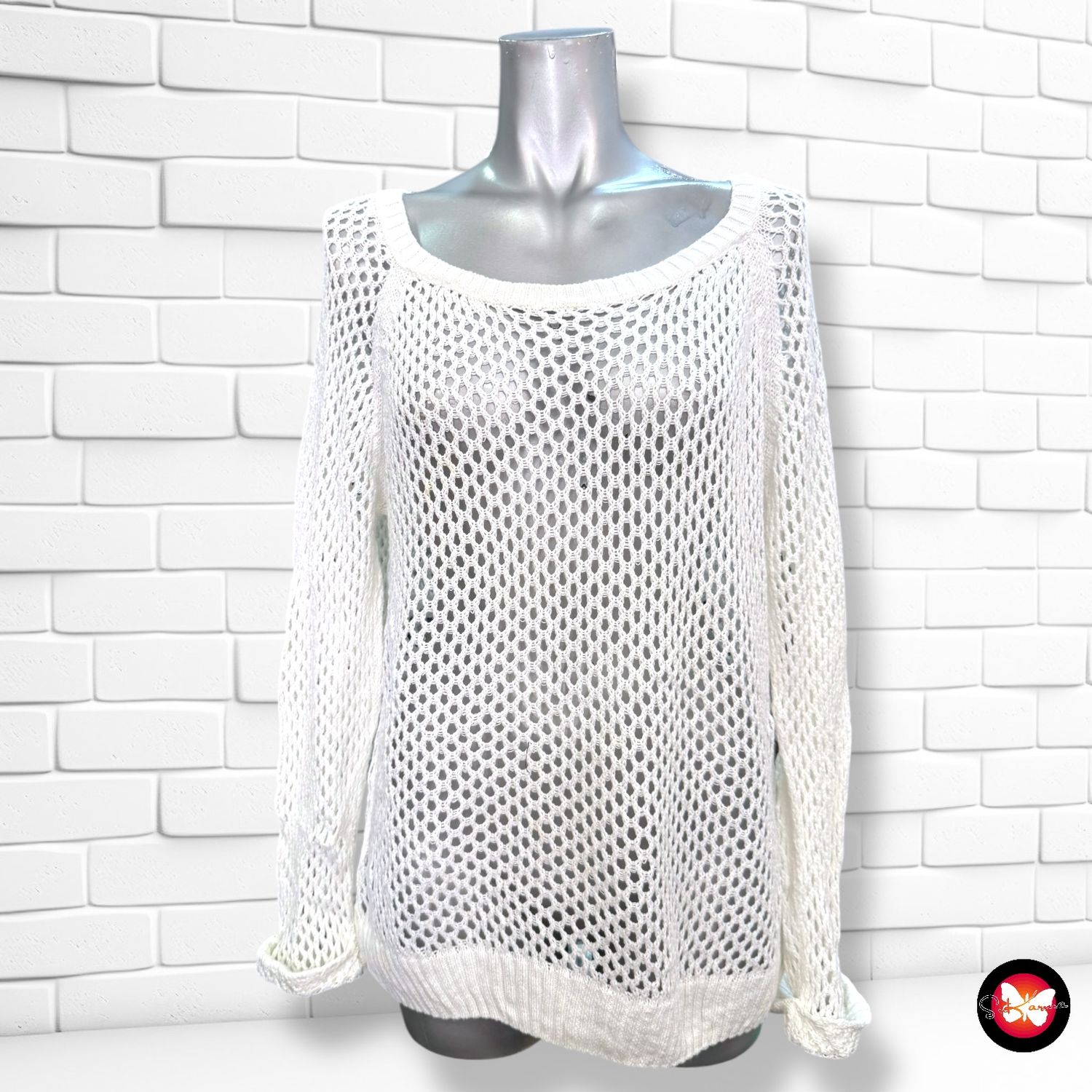 Jersey de manga larga de ganchillo ESMARA Talla M