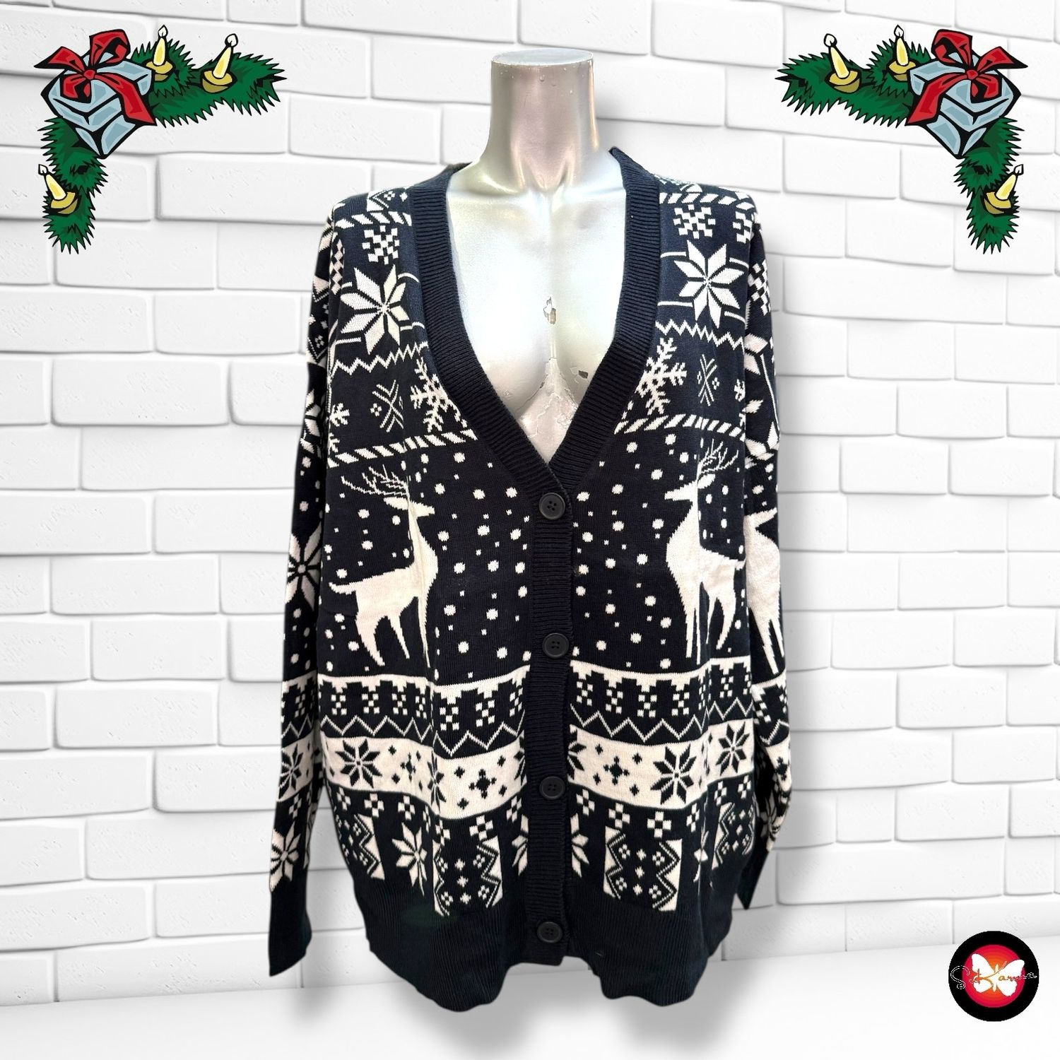 Chaqueta de punto Navideña Talla L