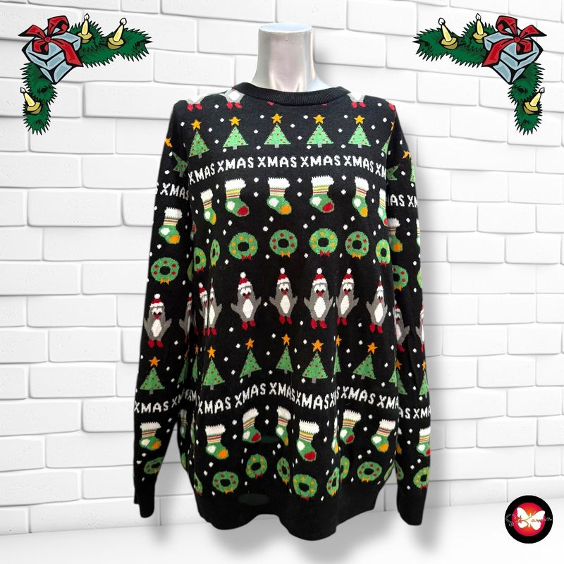 **HOY** Jersey Navideño “PINGÜINOS NAVIDEÑOS” Talla XL
