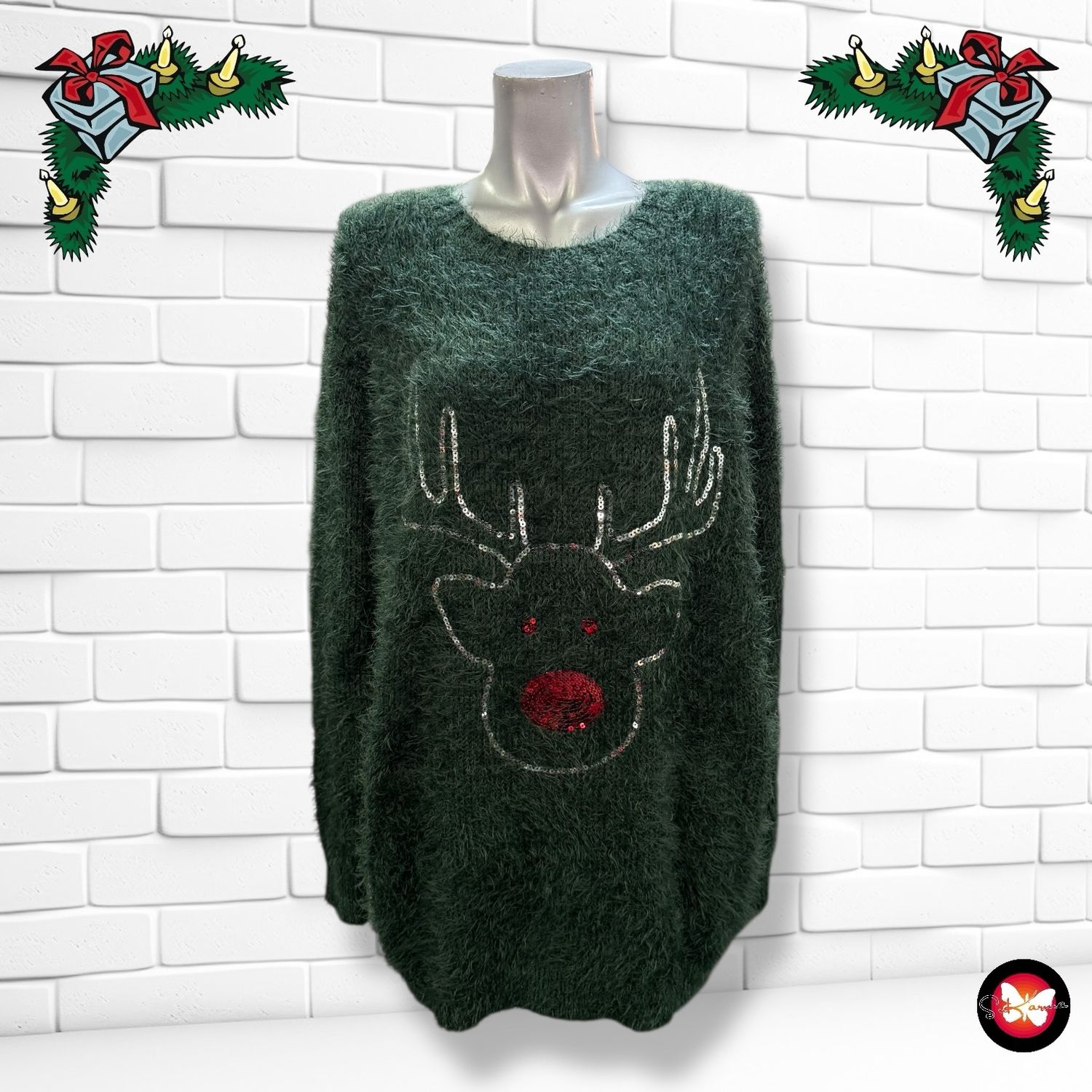 Jersey Navideño peludito “RUDOLPH” Talla 44/46