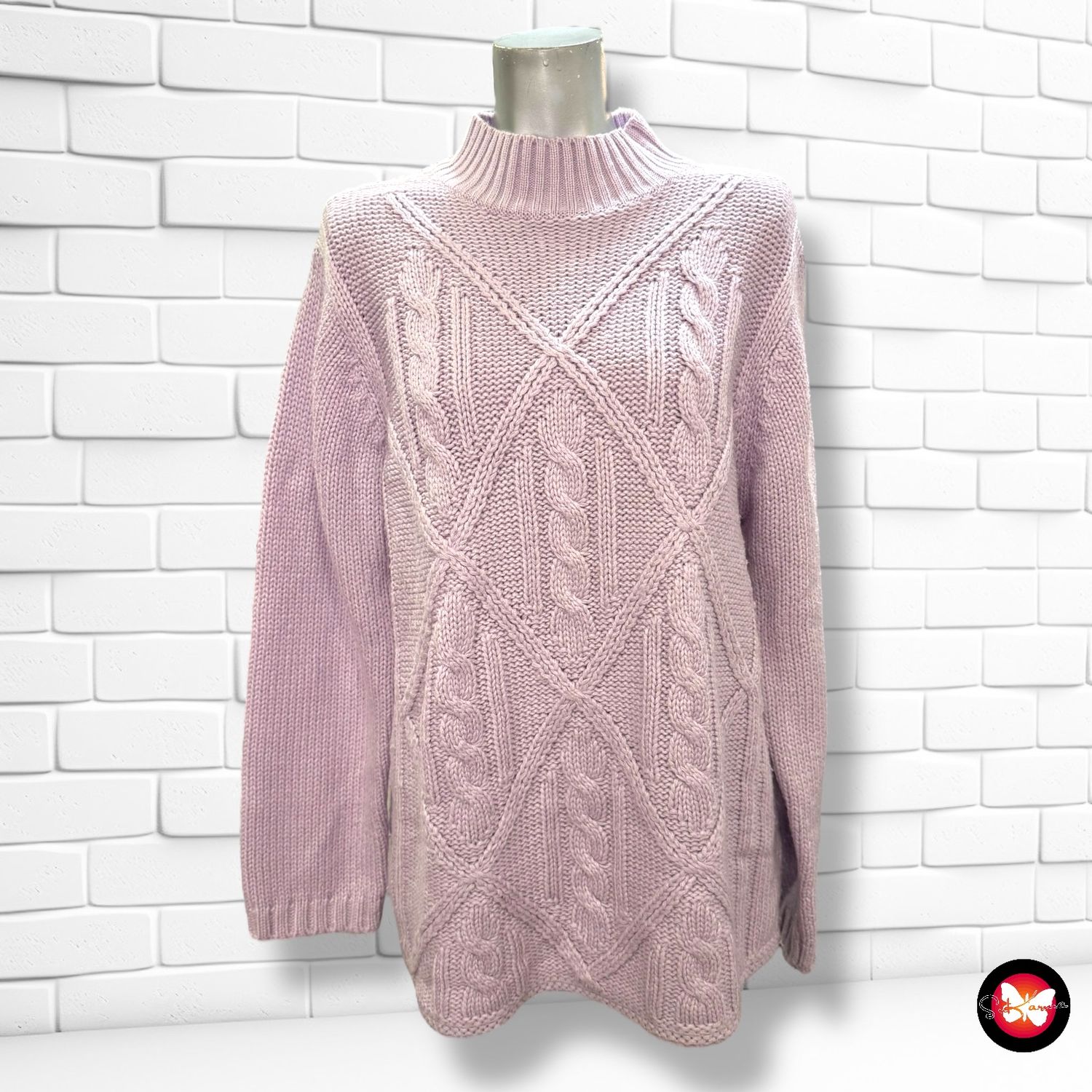 **HOY** Jersey de manga larga y cuello cerrado Talla 44