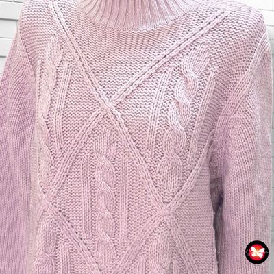 **HOY** Jersey de manga larga y cuello cerrado Talla 44