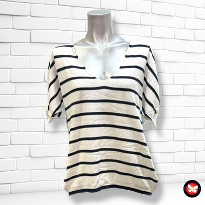 **HOY** Jersey de manga corta de rayitas MASSIMO DUTTI Talla M
