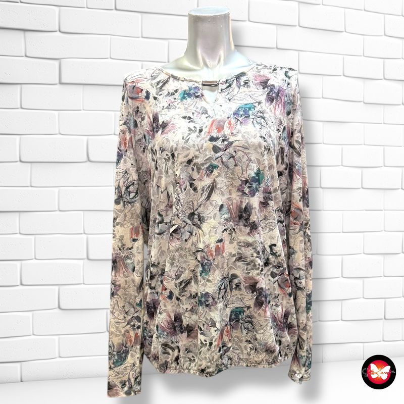 Blusa de manga larga estampada Talla XL
