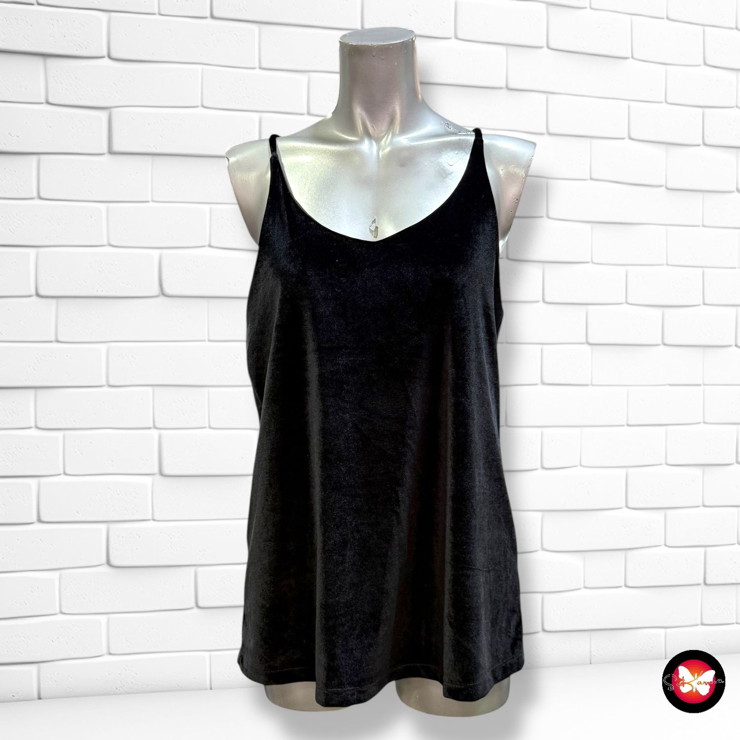 Blusa de tirantes de terciopelo ESMARA Talla M