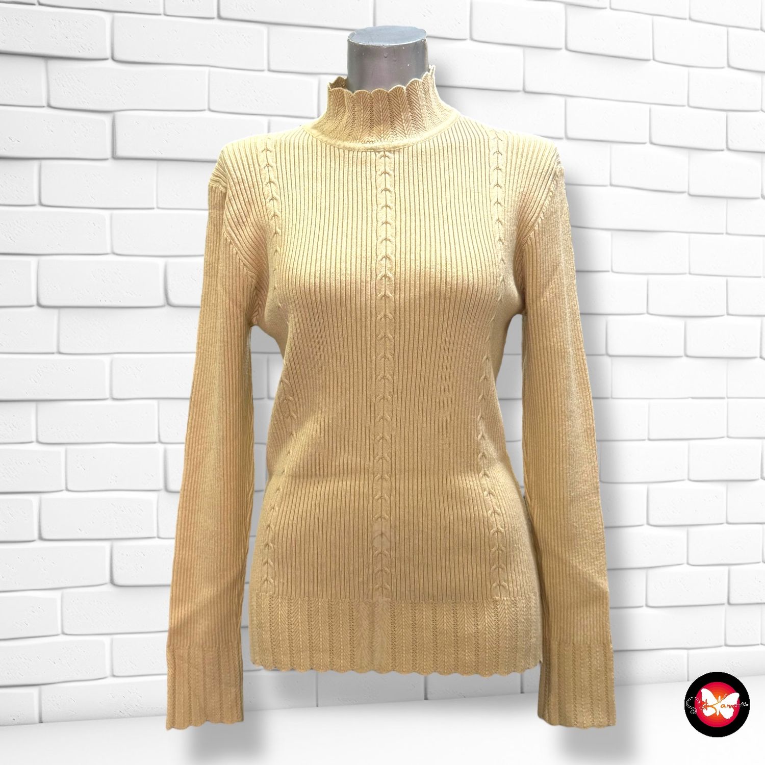 **HOY** Jersey de manga larga canalé Talla L