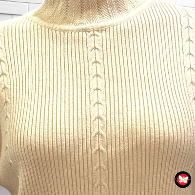 **HOY** Jersey de manga larga canalé Talla L