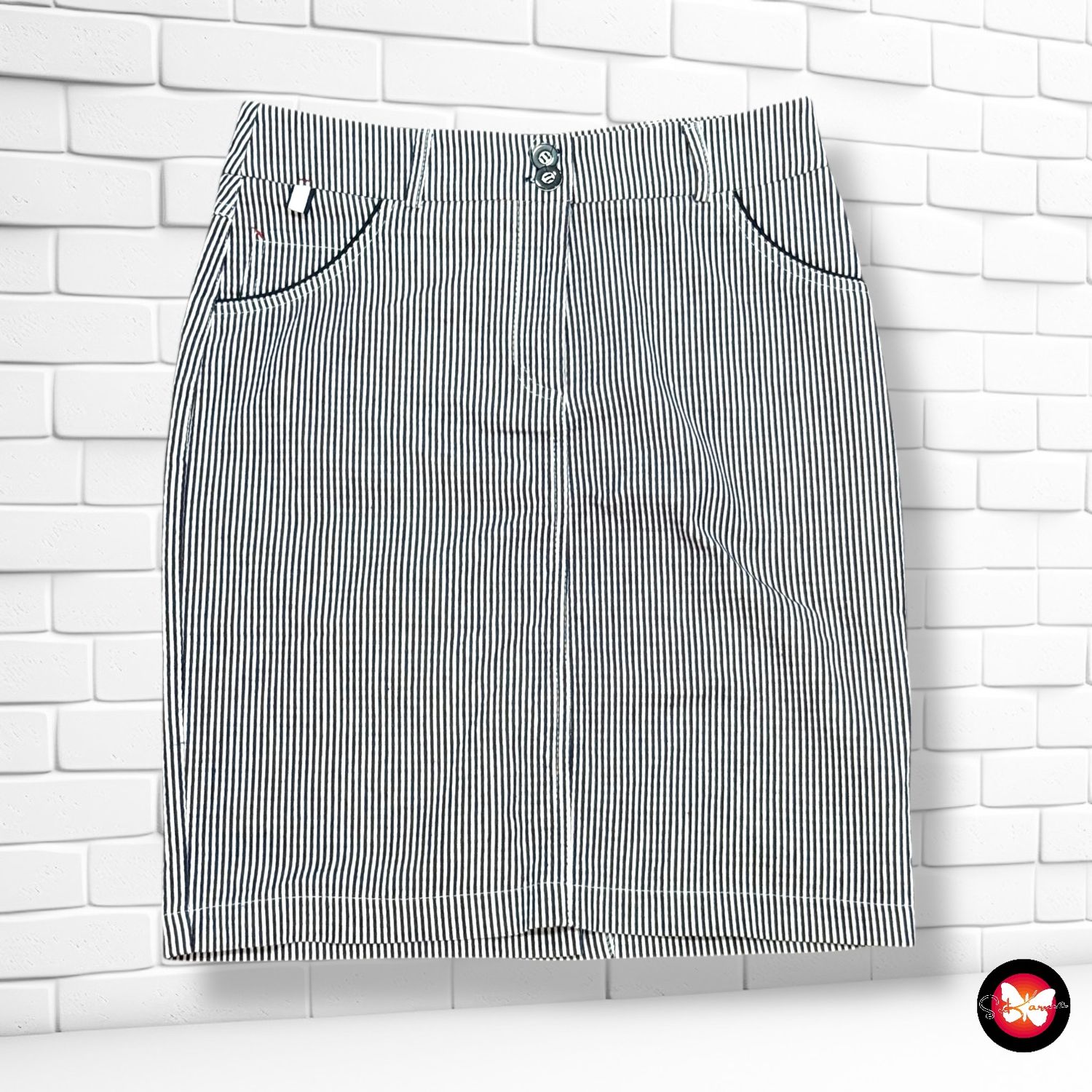 **HOY** Falda vaquera de rayitas BUGARRI Talla M