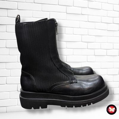 **HOY** Botines militares de punto con cremallera T41