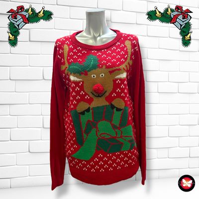 **HOY** Jersey Navideño “RUDOLPH REGALO” Talla M