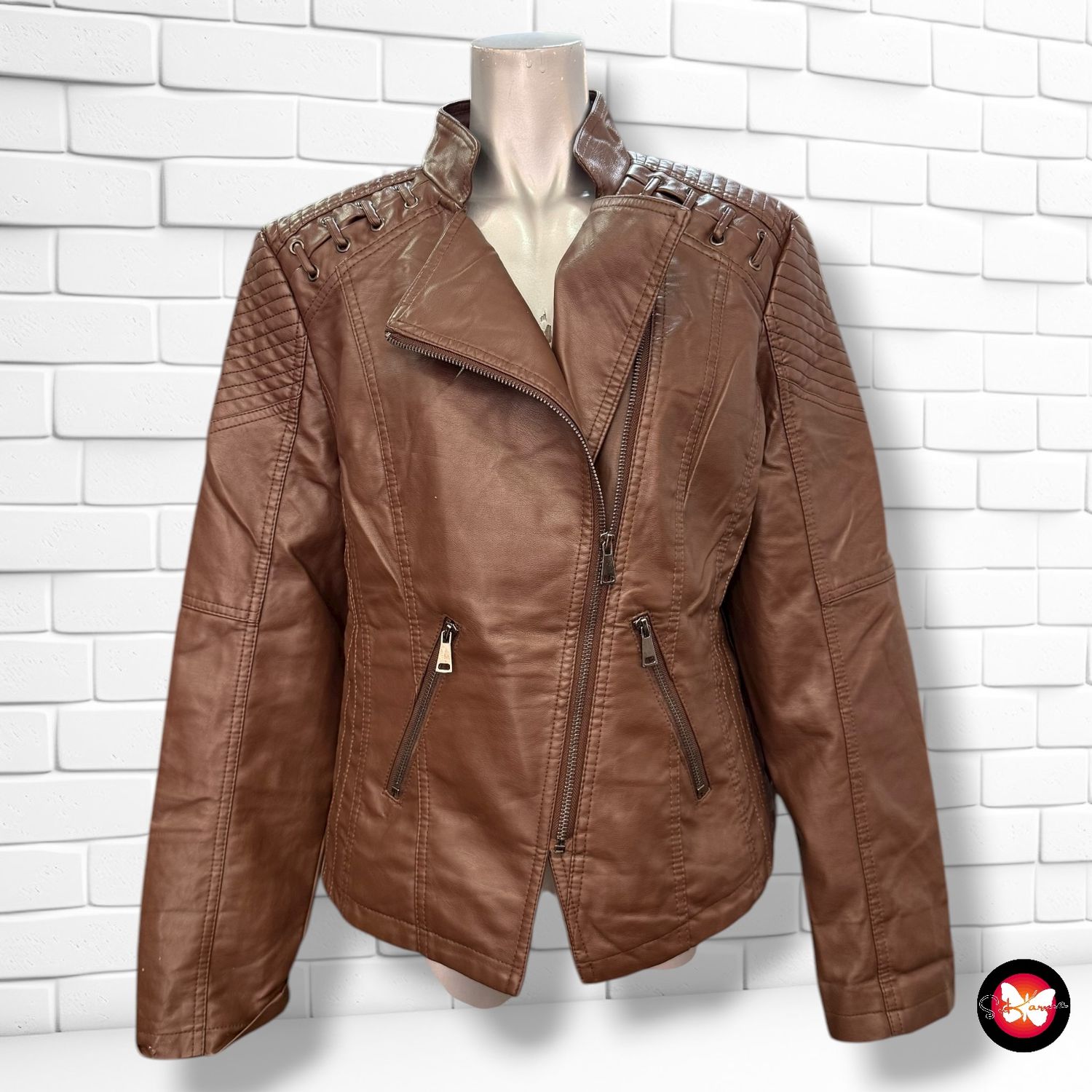 Cazadora de piel sintética Talla L