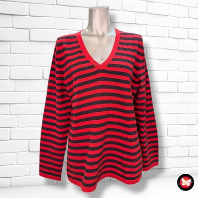 **HOY** Jersey de manga larga de rayas TOMMY HILFIGER Talla XL (pequeña)