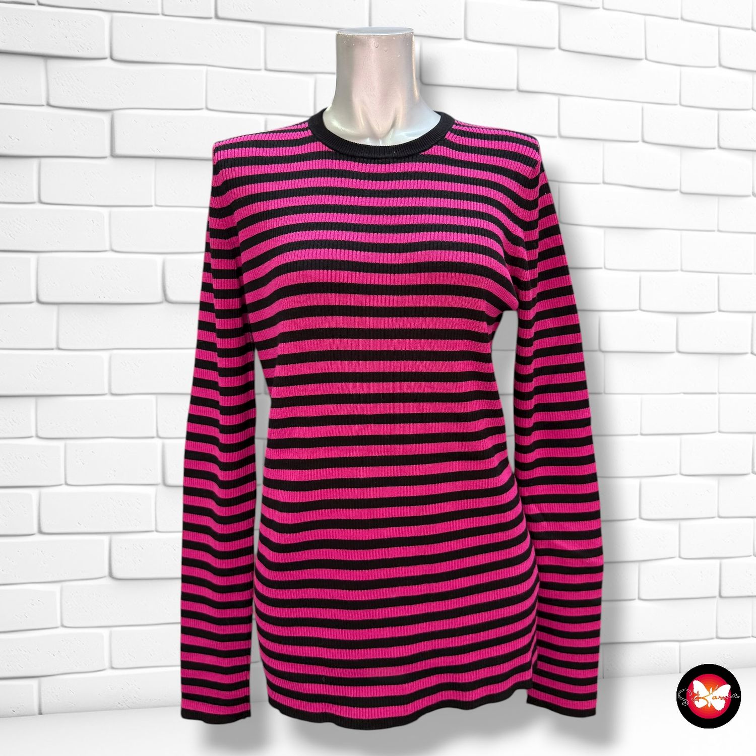 **HOY** Jersey de manga larga canalé de rayas CALVIN KLEIN Talla L