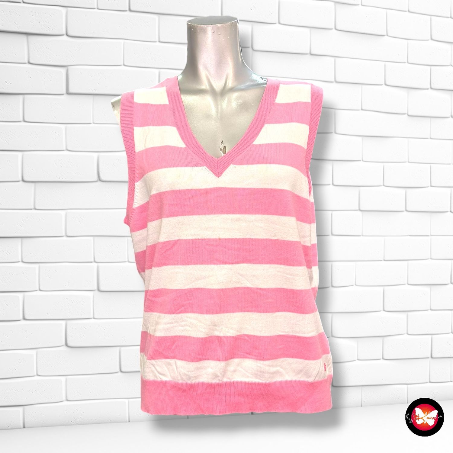 Chaleco de punto de rayas TOMMY HILFIGER Talla XL (pequeña)