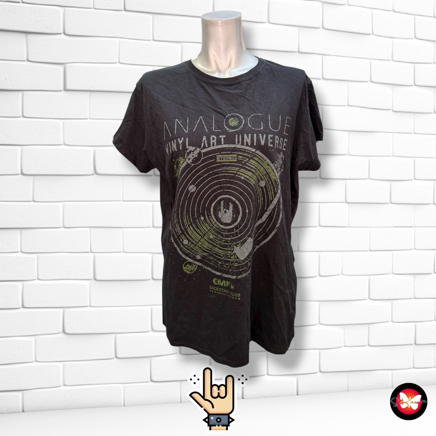 Camiseta rock unisex ANALOG · VINYL ART UNIVERSE Talla M