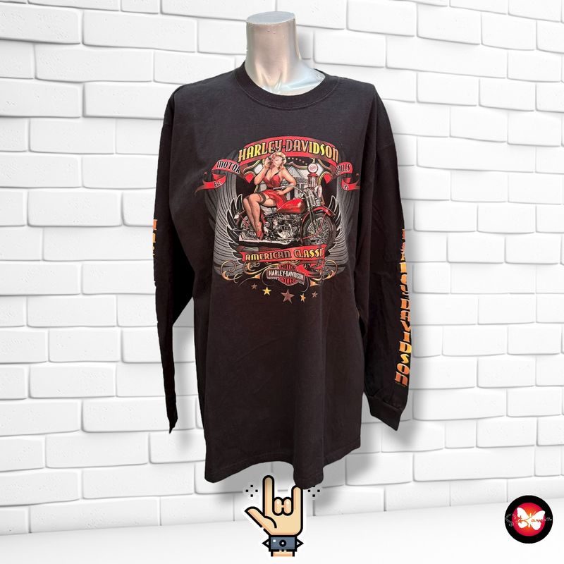 **HOY** Camiseta unisex de manga larga HARLEY DAVIDSON Talla L