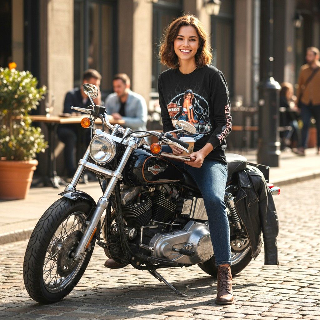 Camiseta unisex de manga larga HARLEY DAVIDSON Talla L