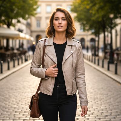 Cazadora de piel sintética FÓRMULA JOVEN Talla 38