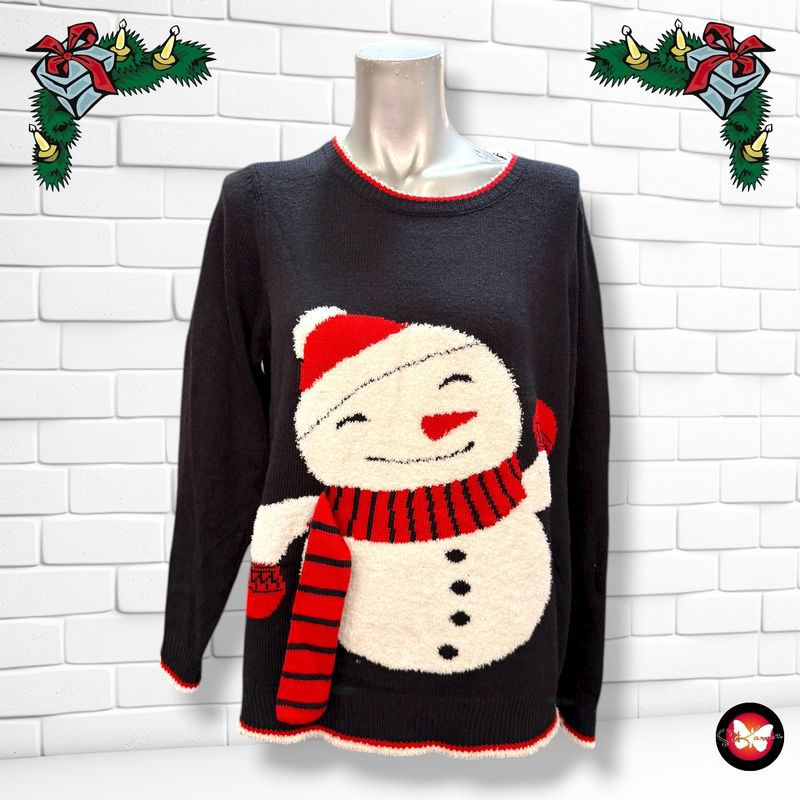 **HOY** Jersey Navideño “MUÑECO DE NIEVE PELUDITO” Talla M