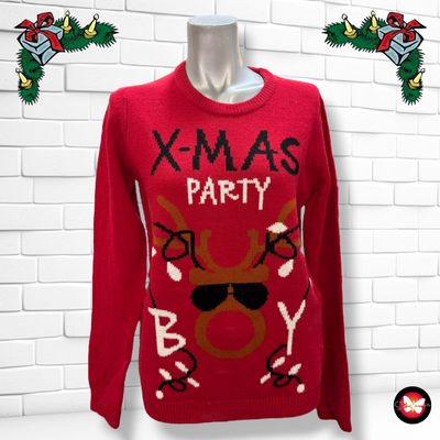 **HOY** Jersey Navideño “X-MAS PARTY” Talla 12-14 AÑOS
