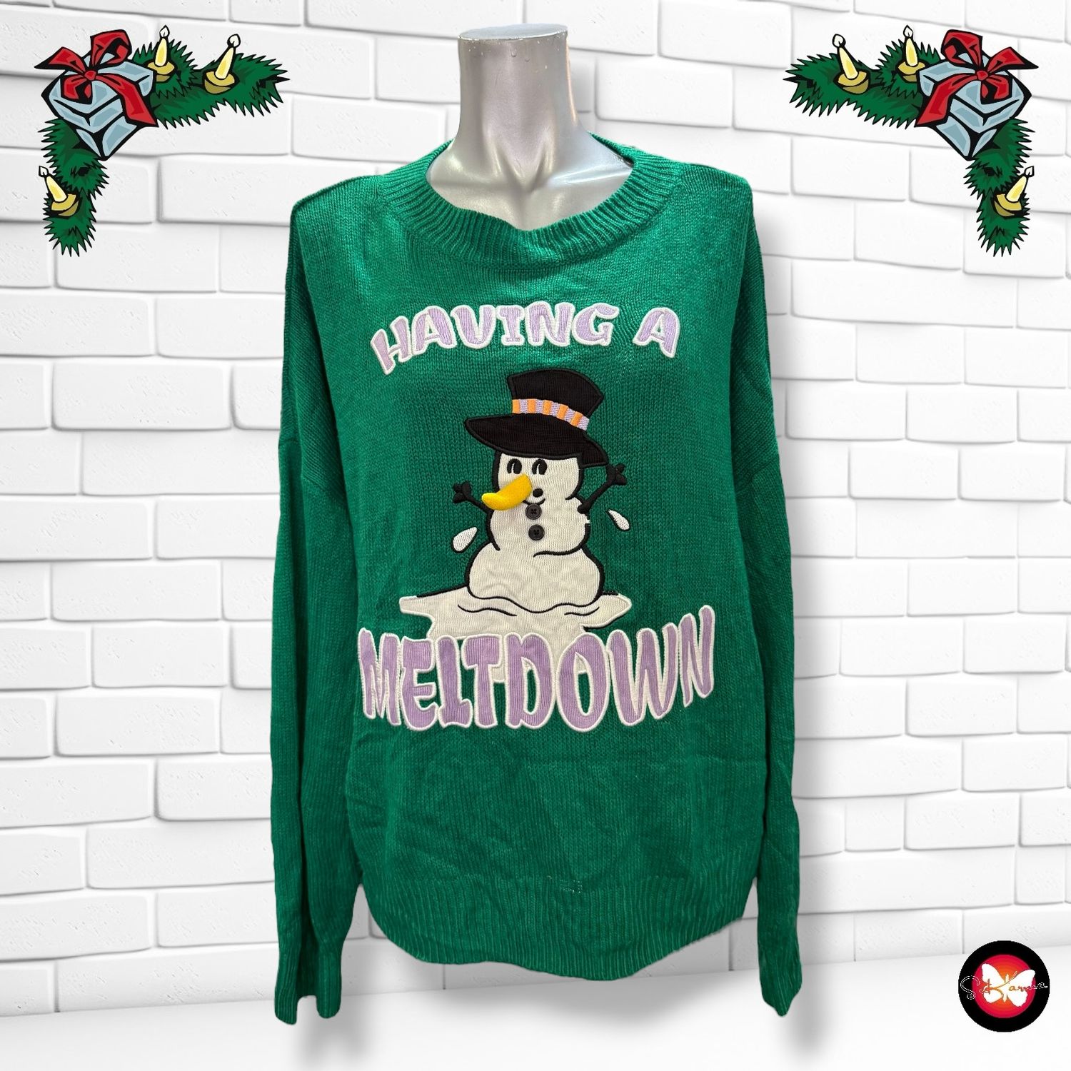 **HOY** Jersey Navideño &quot;MUÑECO DE NIEVE DIVERTIDO” Talla M/L