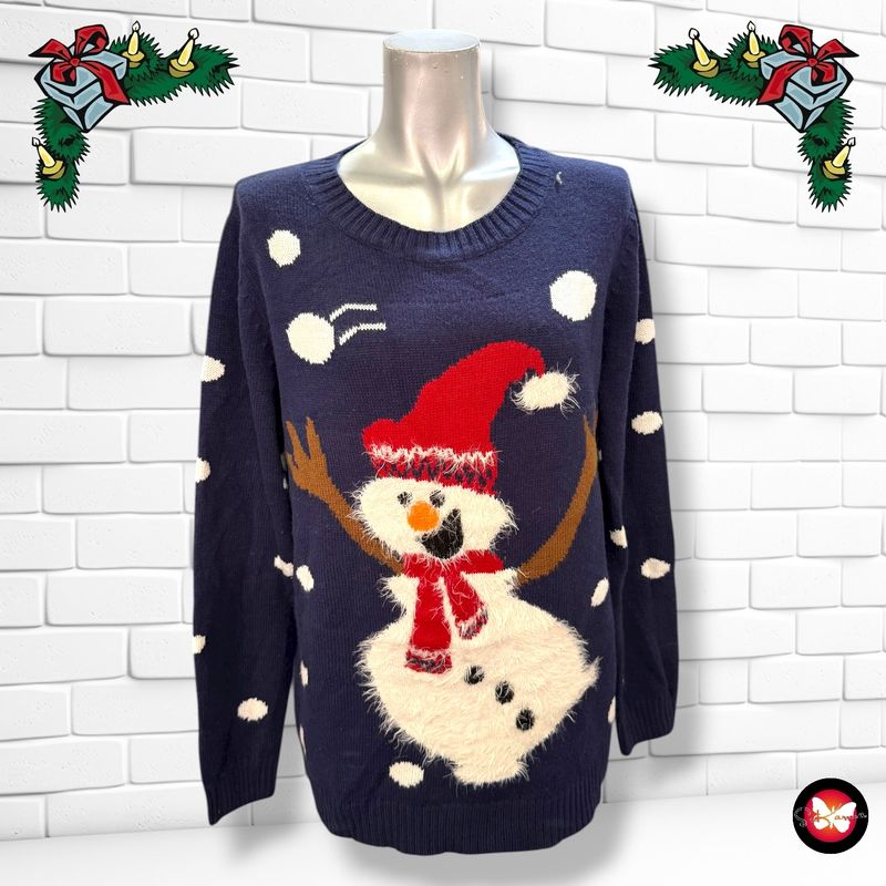 **HOY** Jersey Navideño “MUÑECO DE NIEVE PELUDITO” Talla L