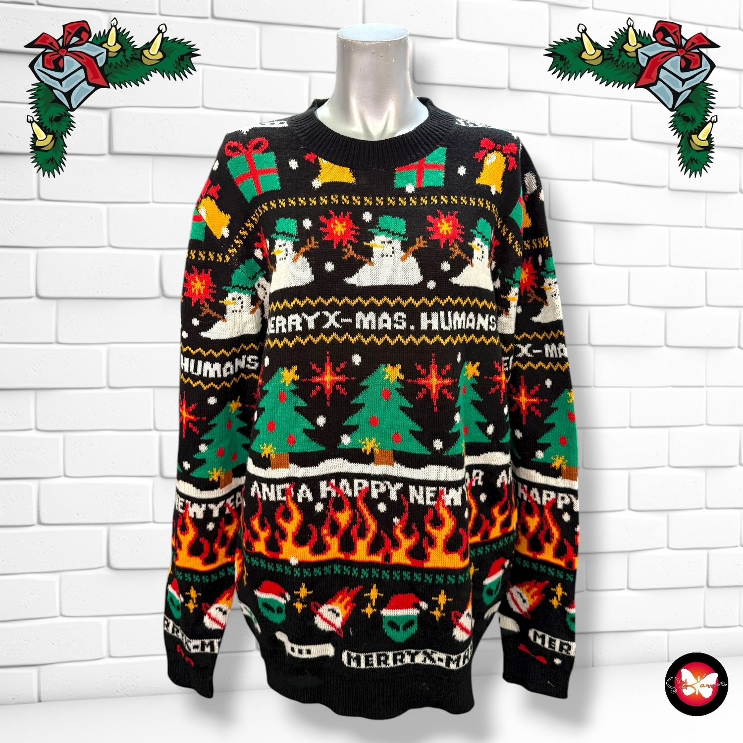 **HOY** Jersey Navideño &quot; MERRY X-MAS” Talla L