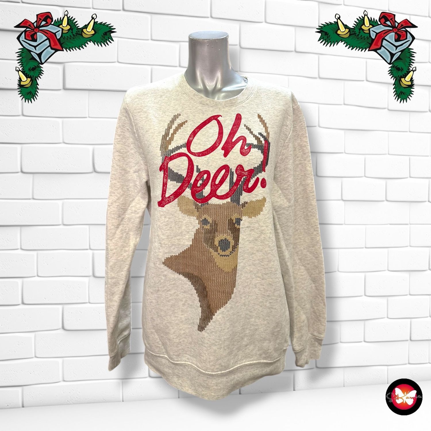 **HOY** Sudadera Navideña “RENO” Talla S