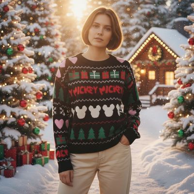 Jersey Navideño “MICKEY MOUSE” Talla 14-15 AÑOS