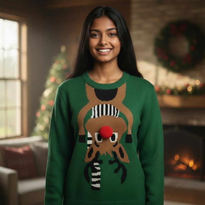 **HOY** Jersey Navideño “RUDOLPH DE CABEZA” Talla L