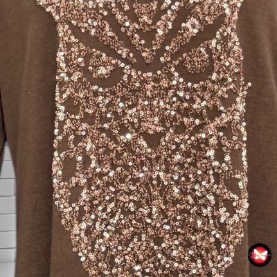 **HOY** Jersey de manga larga con lentejuelas MS MODE Talla L