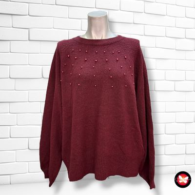 **HOY** Jersey de manga larga con perlitas Talla L