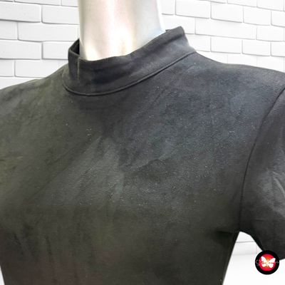 Vestido de manga corta de antelina Talla M (pequeña)