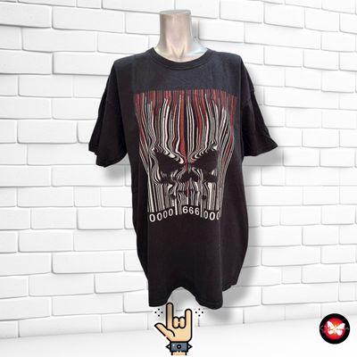 **HOY** Camiseta rock unisex CALAVERA CÓDIGO DE BARRAS Talla XL