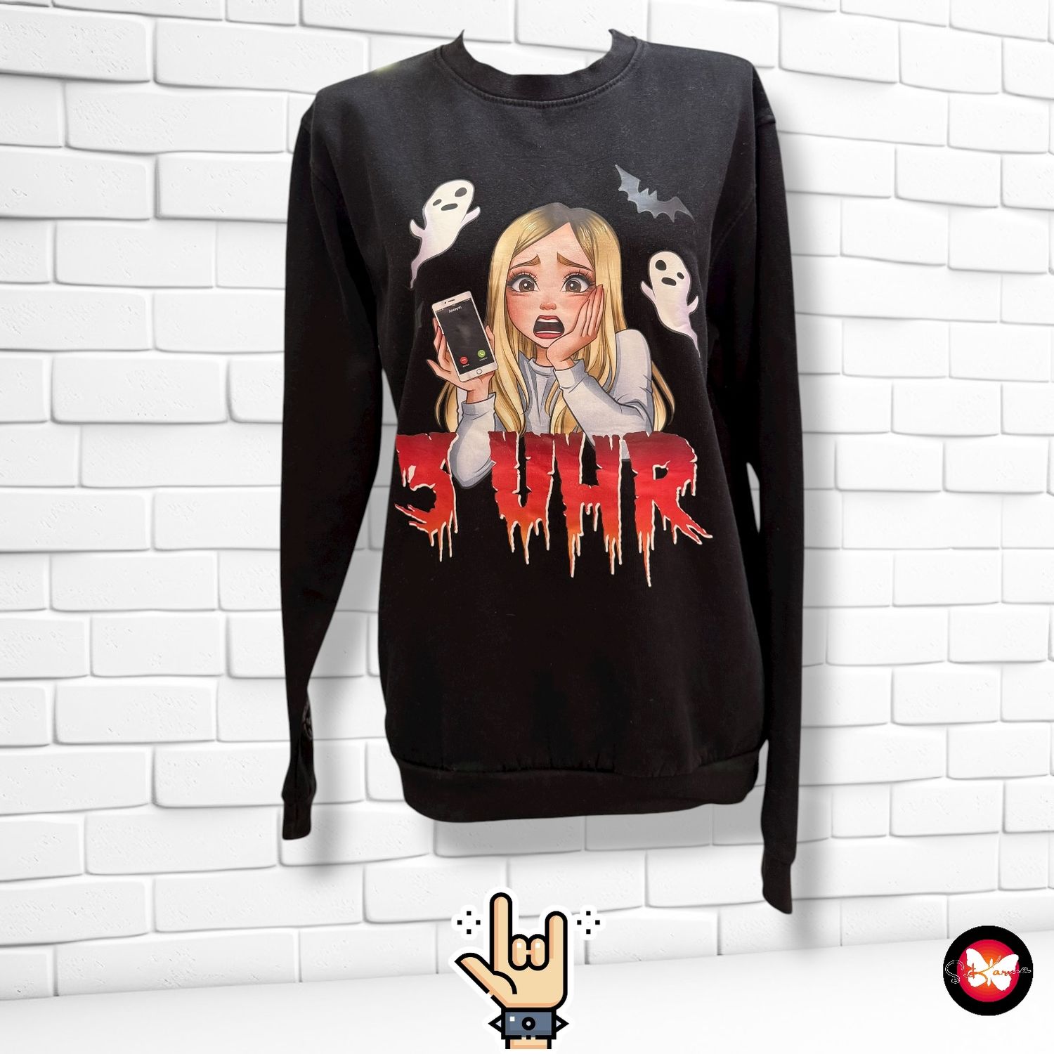 Sudadera rock unisex 3 UHR Talla S