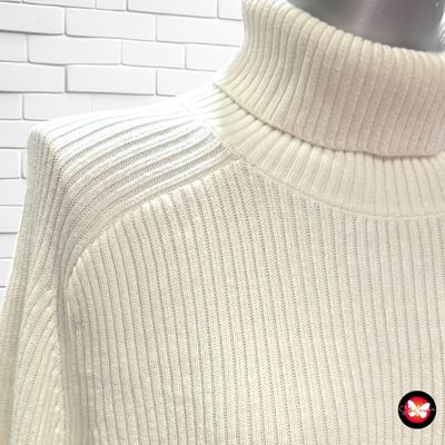 **HOY** Jersey de manga larga y cuello vuelto canalé Talla L