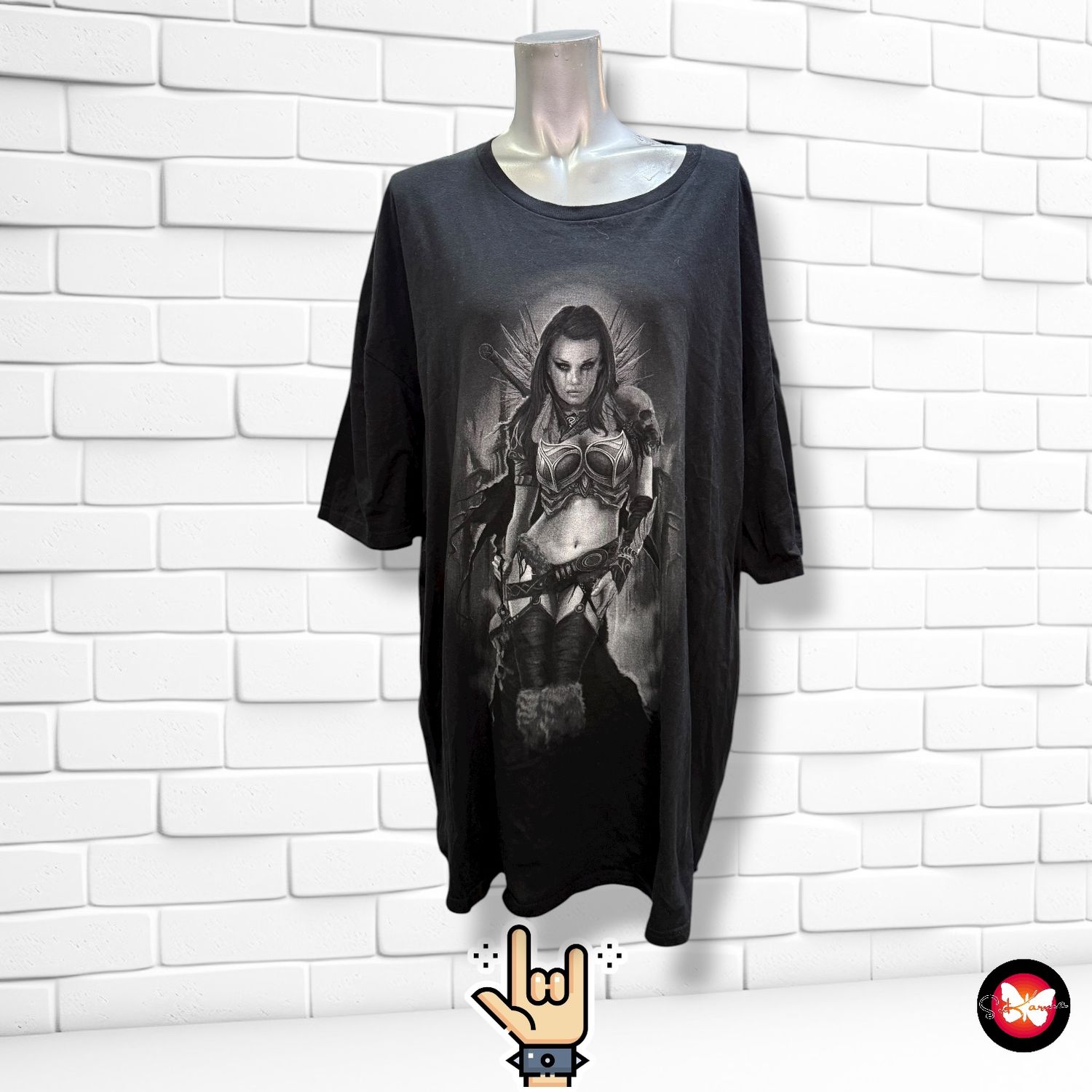 **HOY** Camiseta Rock Unisex “GUERRERA” Talla 5XL