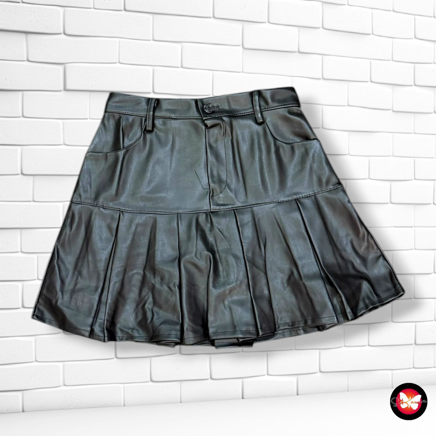 **HOY** Falda de piel sintética Talla XS