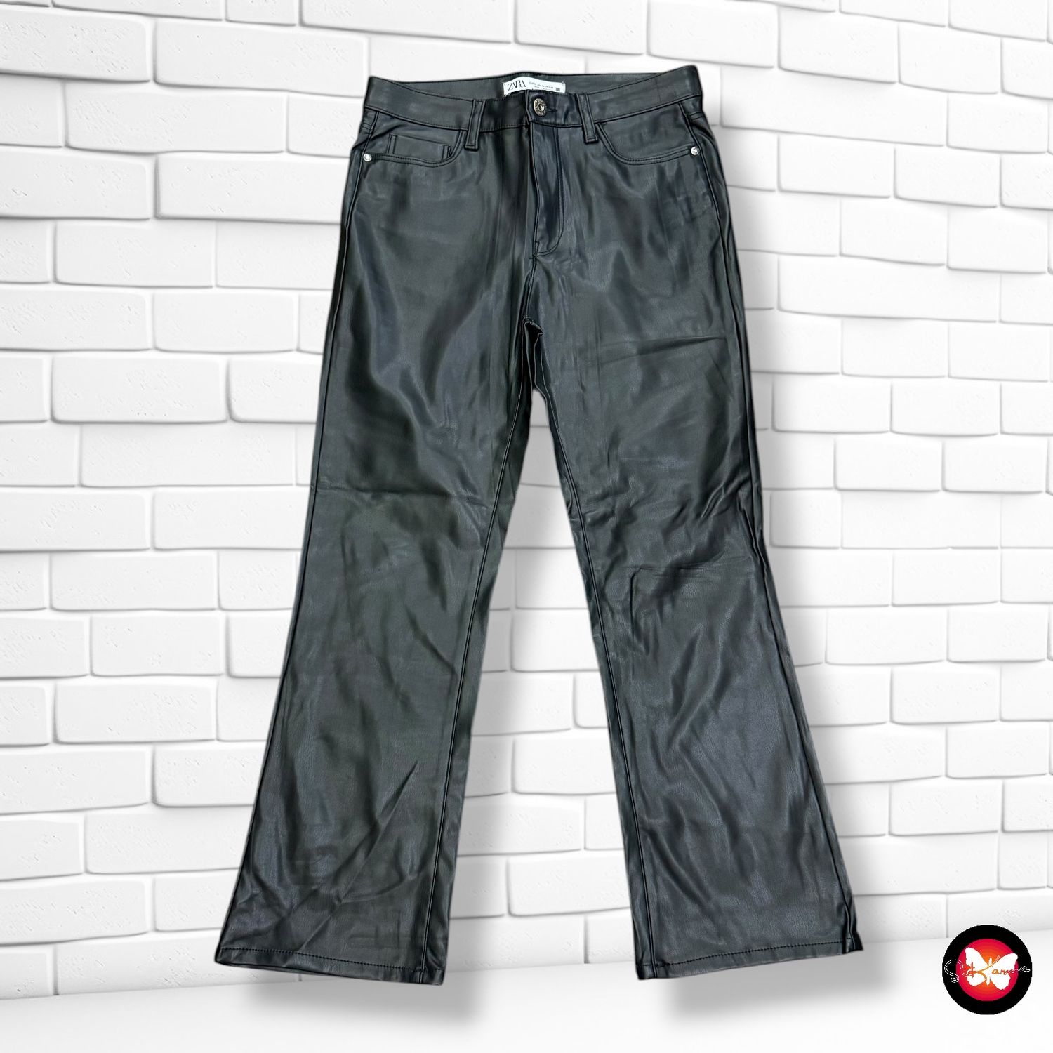 **HOY** Pantalón de piel sintética ZARA Talla 36