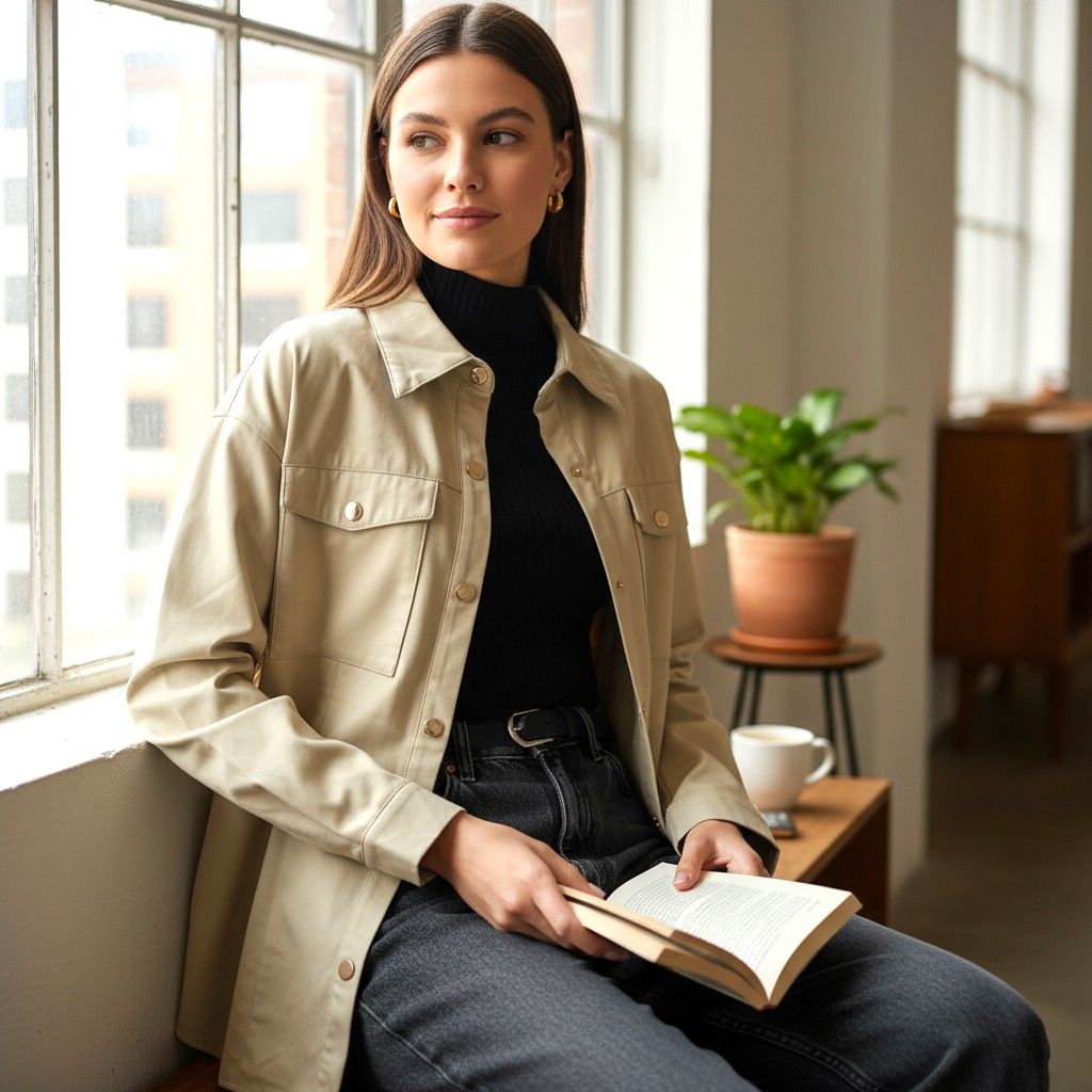 Chaqueta sobre camisa de piel sintética ZARA Talla XS