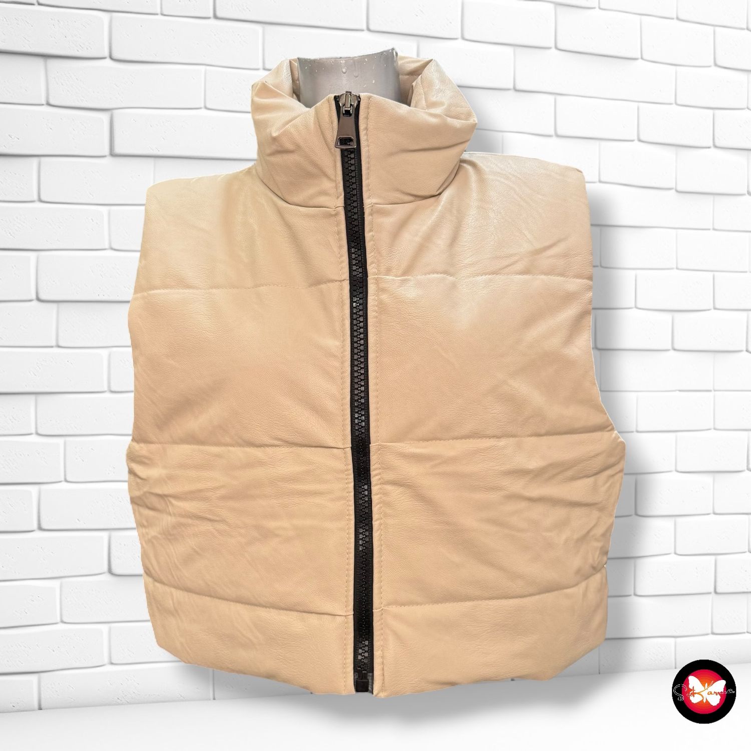 **HOY** Chaleco corto acolchado de piel sintética Talla Única