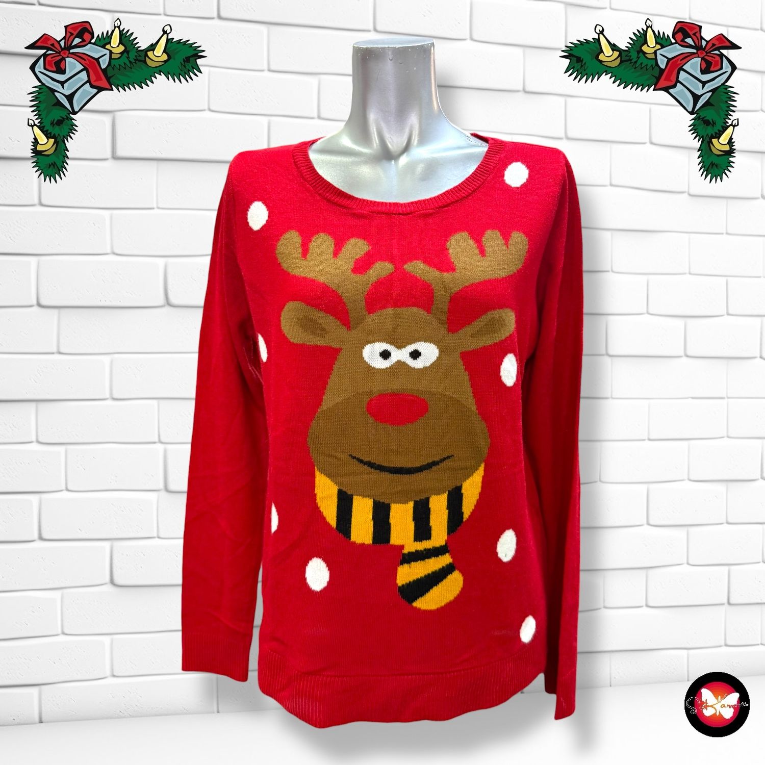 **HOY** Jersey Navideño “RUDOLPH CON BUFANDA” Talla M