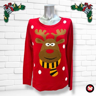 **HOY** Jersey Navideño “RUDOLPH CON BUFANDA” Talla M
