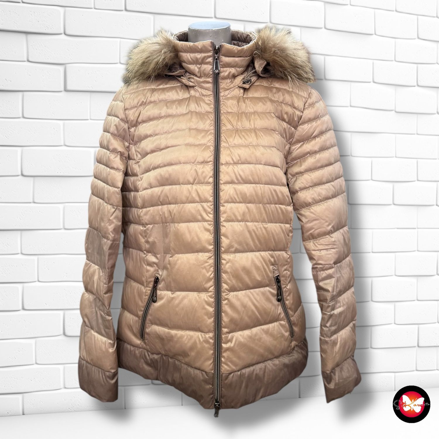 **HOY** Chaqueta acolchada con capucha peludita BARBARA LEBEK Talla L