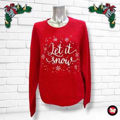 **HOY** Jersey Navideño “LET IT SNOW” Talla  L/XL