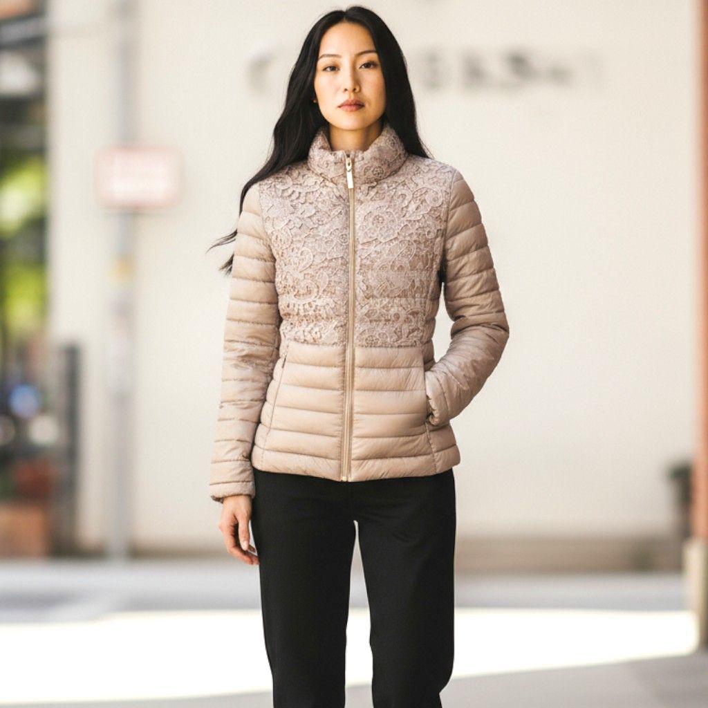 Chaqueta acolchada CON ENCAJE Talla S